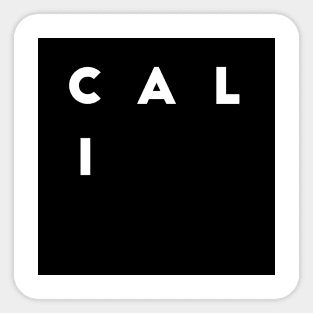 Cali | black square letters Sticker